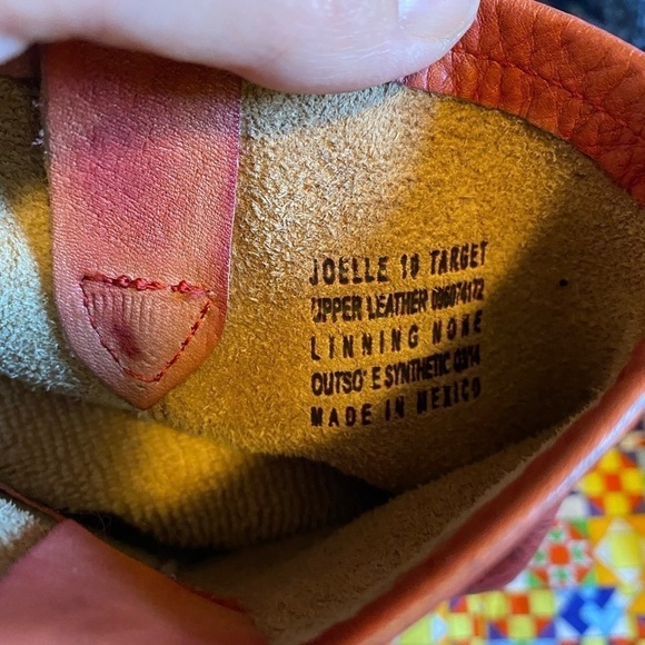 70 post Paris Joelle leather ankle boot in red size 10 - Picture 4 of 6